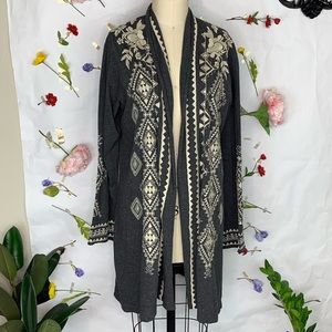 Johnny Was JWLA Tulsa emb light cotton cardigan